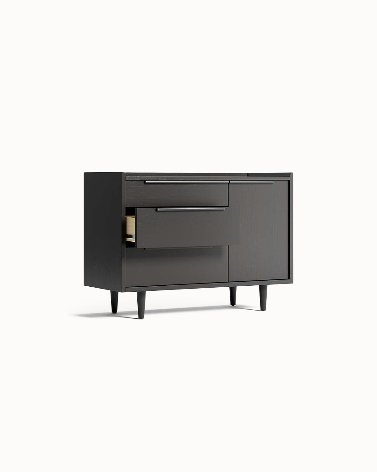 Black Small 3-Drawer Chest - الصورة 2